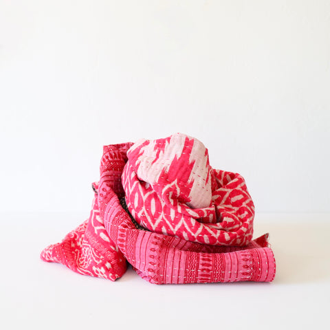 Jeanette Farrier One of a Kind Throw - Fuchsia/Cream