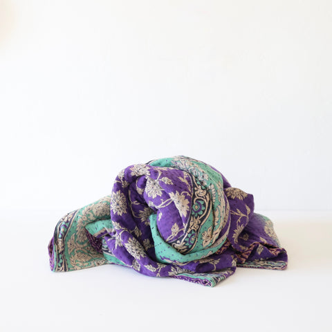 Jeanette Farrier One of a Kind Throw - Purple/Teal
