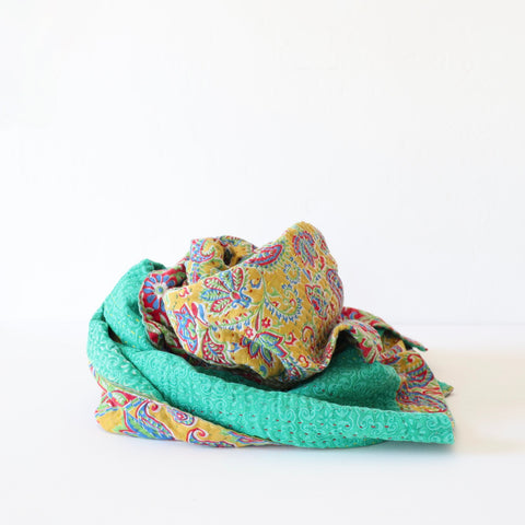 Jeanette Farrier One of a Kind Throw - Mustard/Fuchsia/Teal