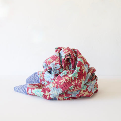 Jeanette Farrier One of Kind Throw - Brick/Mint/Lavender