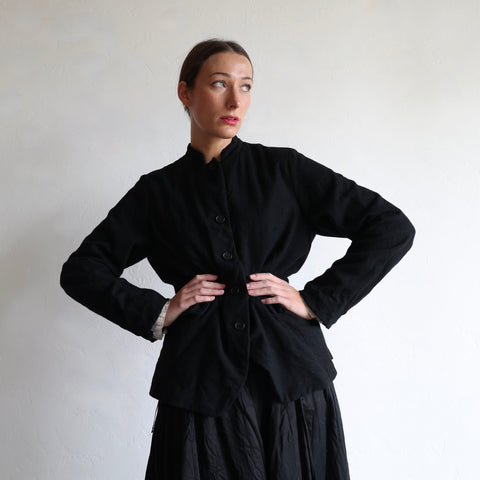 Pas de Calais Eco Wool Tweed Tailored Jacket - Black