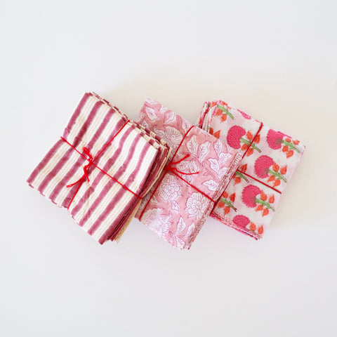 Cotton Napkin/Handkerchief Sets - 3 Options