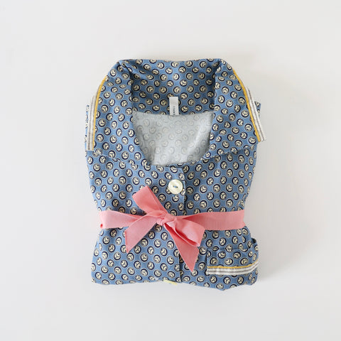 Domi Oversize Pajama Set - Vintage Blue Print