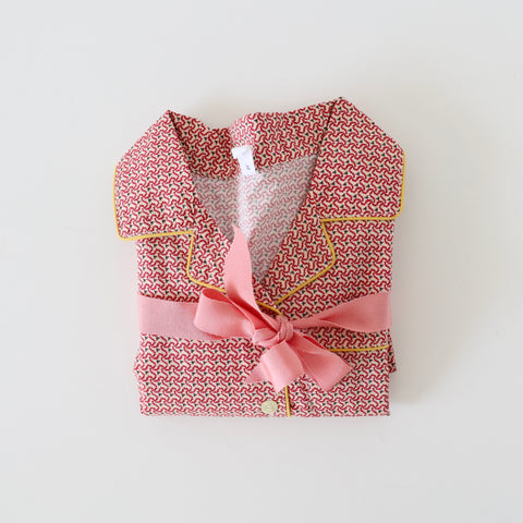 Domi Children's Pajama Set - Vintage Red Print