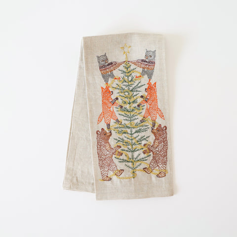 Coral & Tusk Holiday Tea Towel - Tree Decorating