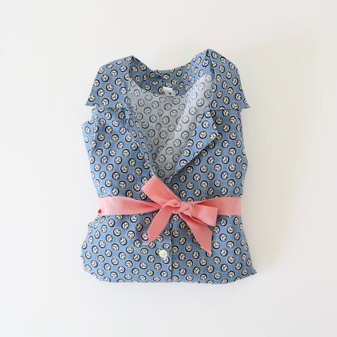 Domi Night Dress - Vintage Blue Print