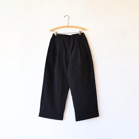 Bon Pleated Pants - Black Seersucker