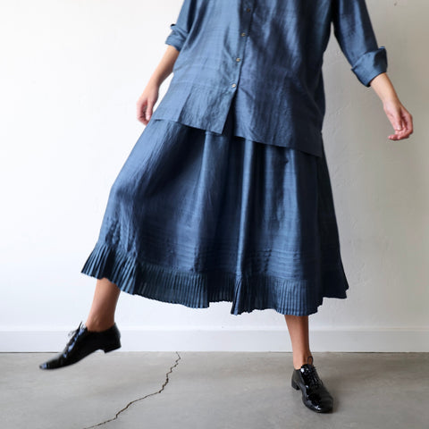 Bunon Flutter Skirt - Dusk Blue