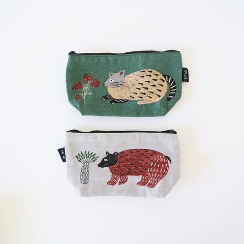 Matsuo Miyaki Zipped Animal Pouches