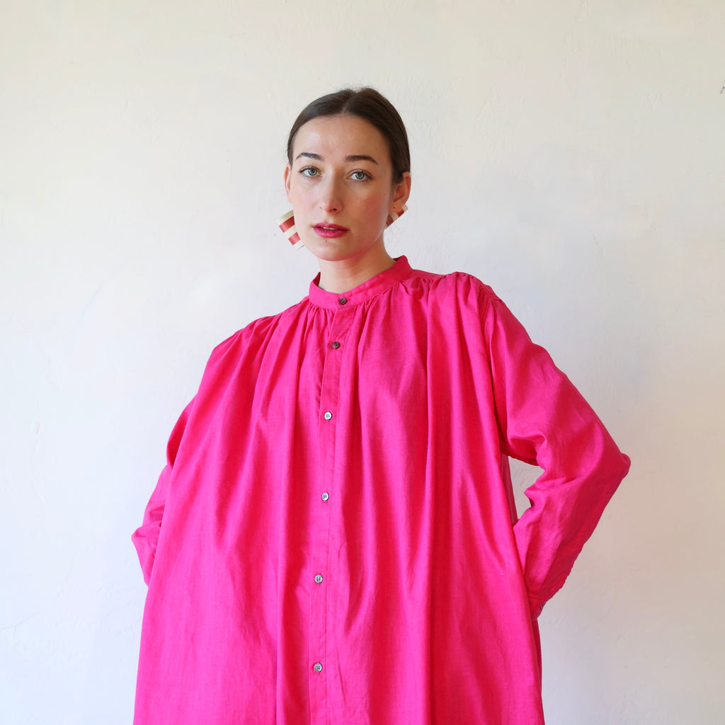 bright pink smock dress Hot Pink Must Have Babydoll Dress Confetti Boutique