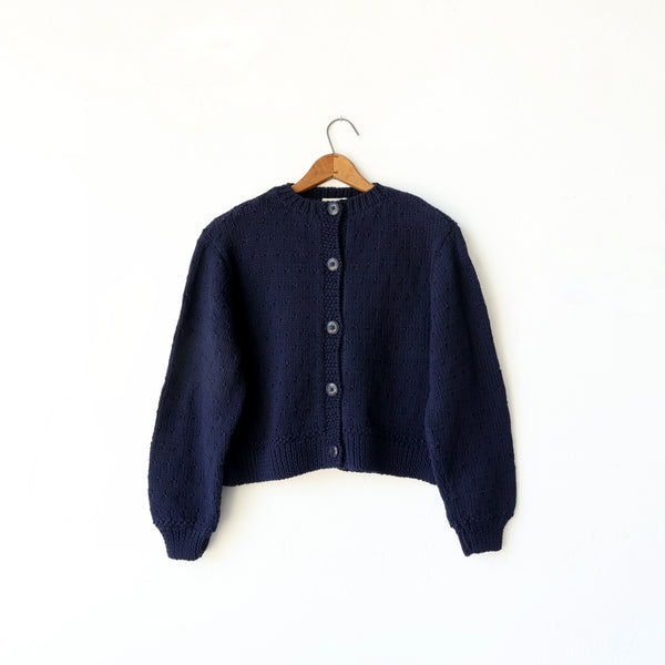 JUD Hand Knit Cardigan - Navy | Bon
