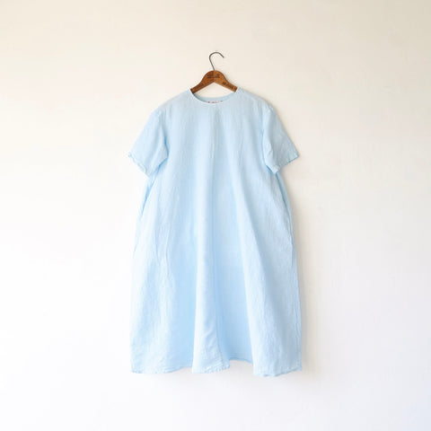 Manuelle Guibal Linen Slip On Dress - Pool Blue