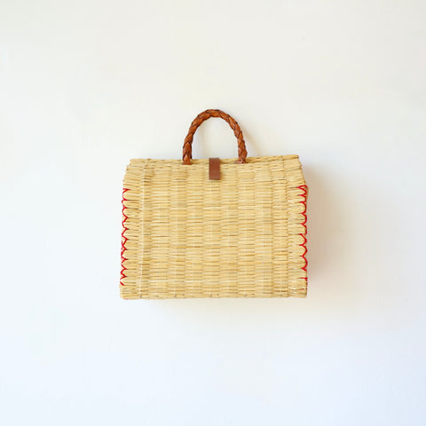 Toino Abel Basket - Natural with Red Stitching