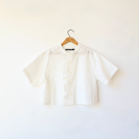Nicholson & Nicholson Ruffle Shirt - White