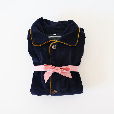 P. Le Moult Colonel Jacket - Navy/Gold Velvet