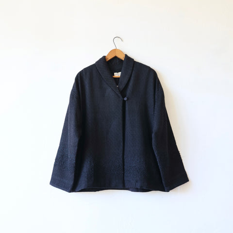 Bunon Shawl Collar Jacket - Black