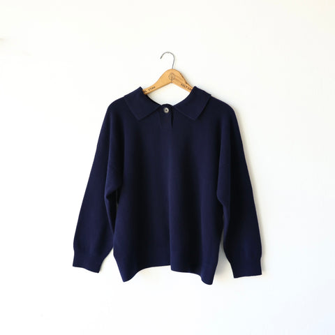 Nicholson & Nicholson Collar Sweater - Navy