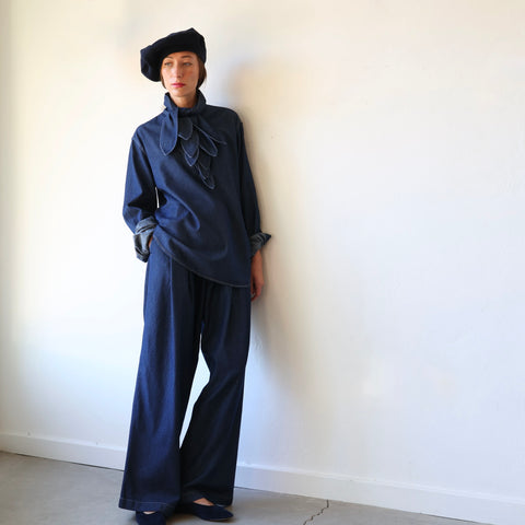 Rory William Docherty Chambray Painters Trouser - Denim Blue