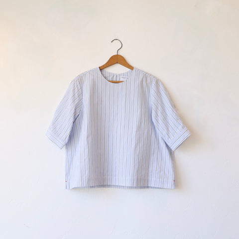 Fabiana Pigna Jeanne Blouse - Blue Black Stripe