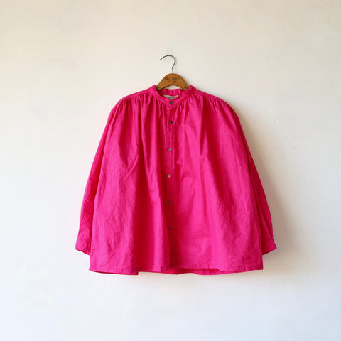 Ichi Antiquités Linen/Cotton Shirt - Hot Pink