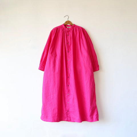 Ichi Antiquités Smock Dress - Hot Pink