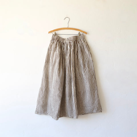 Auntie Oti Khadi Cotton Striped Skirt - Brown