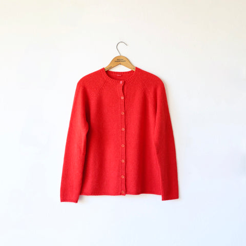 Apuntob Cashmere/Alpaca Cardigan - Red