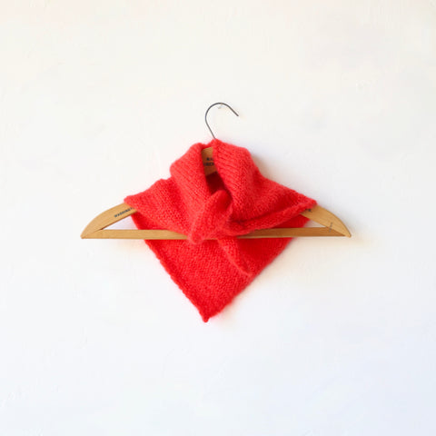 Apuntob Mohair Triangle Scarf - Red