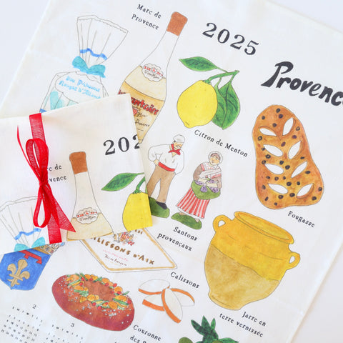 Fog Linen Calendar Towel - Souvenirs of Provence