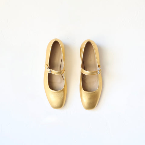 Le Monde Beryl Mary Janes - Gold Leather