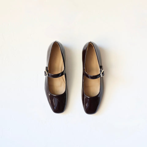 Le Monde Beryl Mary Janes - Plum Patent