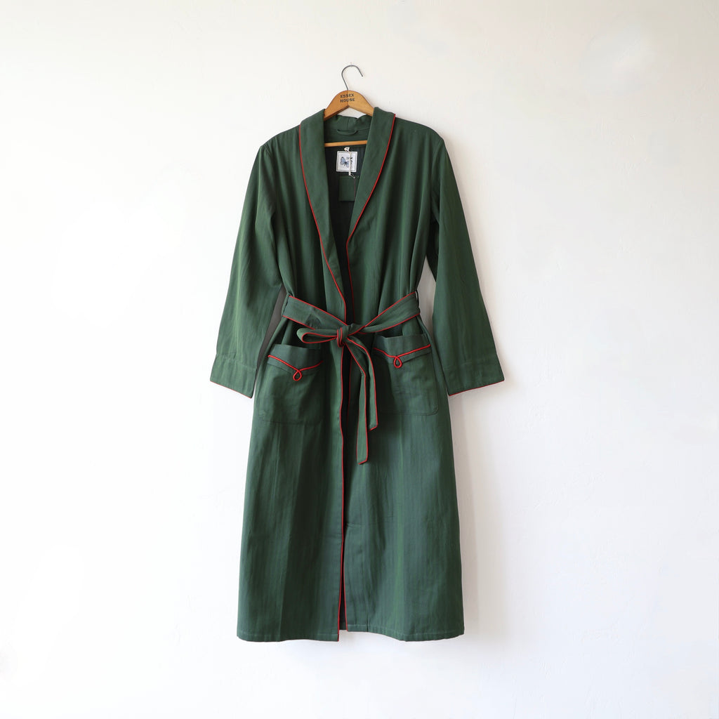P. Le Moult Dressing Gown - Green/Red | Bon P. Le Moult Dressing Gown - Green/Red | Bon