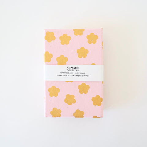 Hataguchi Collective Card Set - Pink/Gold Floral