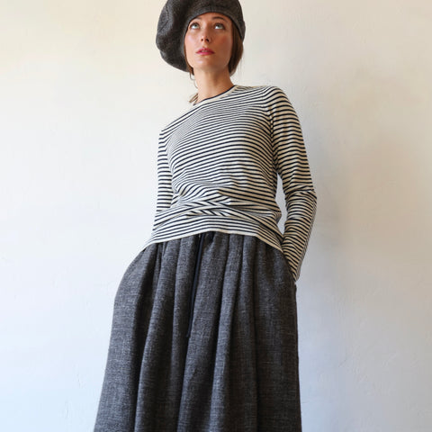 Rory William Docherty Wool/Linen Holiday Skirt - Peat