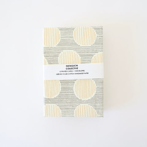 Hataguchi Collective Card Set - Gold/Grey Line Dots