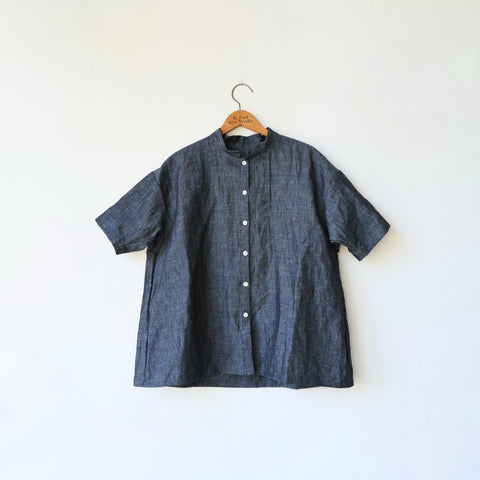 Makié Cotton/Linen Blouse - Denim Blue