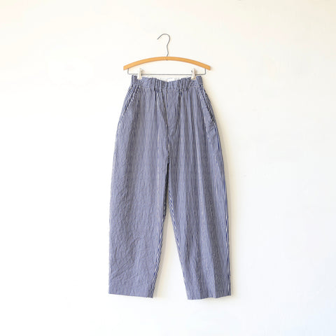 Nicholson & Nicholson Crinkle Cotton Rito Pants - Blue/White Stripe