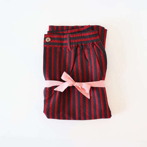 P. Le Moult Trousers - Red/Black Stripe