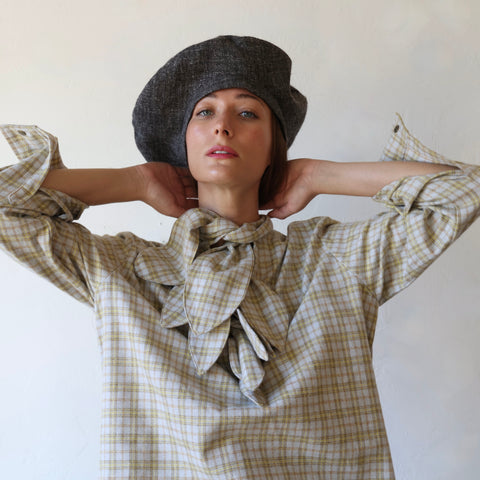 Rory William Docherty Wool/Linen Poets Hat - Peat
