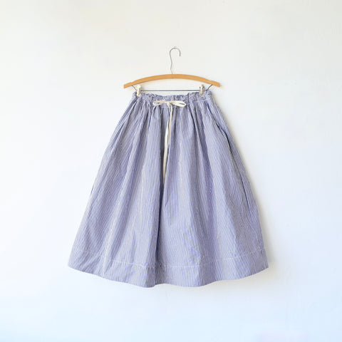 Makié Cotton Skirt - Dark Blue Stripes