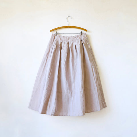 Pas de Calais High Density Linen/Cotton Skirt - Grey