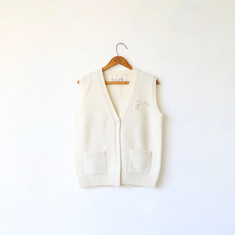 Eleph Tiny Bow Vest - Off-White
