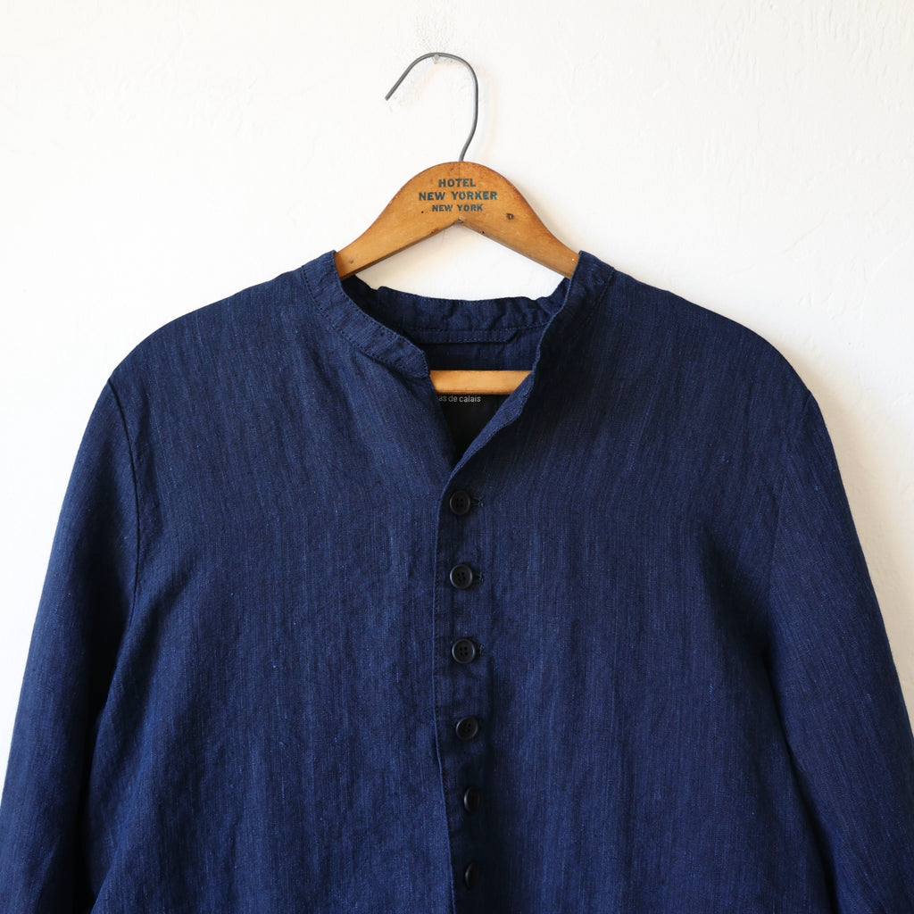 Pas de Calais Linen Chambray Jacket - Indigo | Bon