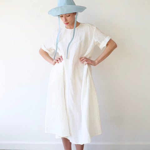 Manuelle Guibal Linen Slip On Dress - Milk
