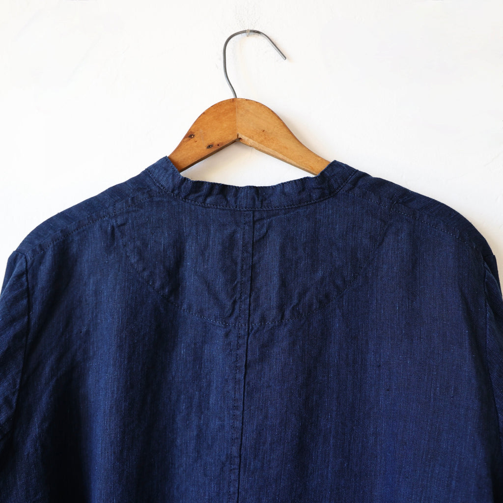 Pas de Calais Linen Chambray Jacket - Indigo | Bon