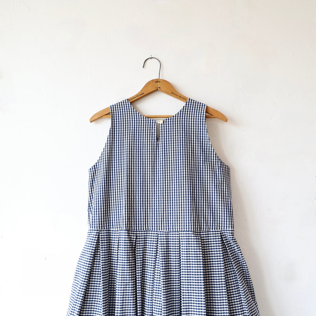Fabiana Pigna Laurel Dress - Navy Gingham | Bon Fabiana Pigna Laurel Dress - Navy Gingham | Bon