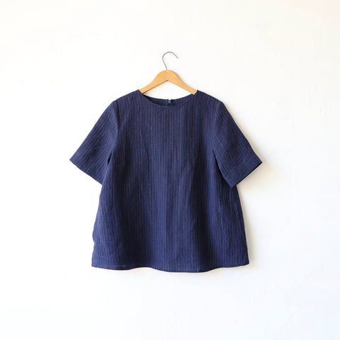 Asciari Venere Shirt - Navy Pinstripe