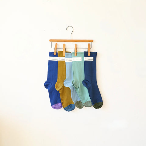 Bonne Maison Socks, Cool Colors - 5 Color Options