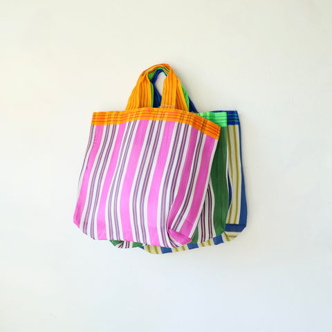 Striped Market Bags - 4 Color Options
