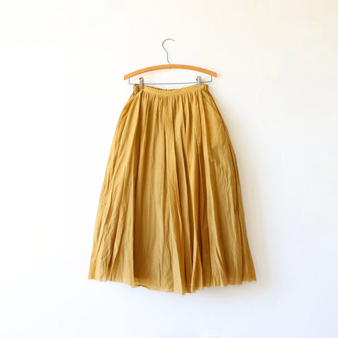 Pas de Calais Silk Lawn Skirt - Gold